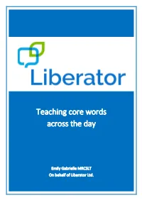 Teaching Core Words Across the Day
