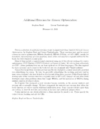 Additional Exercises for Convex Optimization