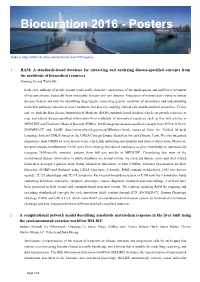 Biocuration 2016 - Posters