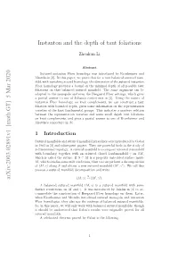 Instanton and the Depth of Taut Foliations