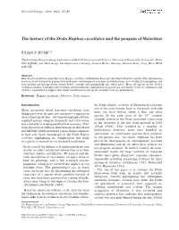 Julian P. Hume, the History of the Dodo Raphus Cucullatus and The