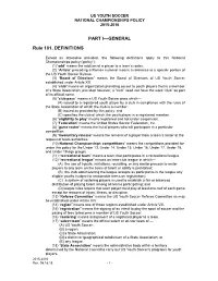 PART I—GENERAL Rule 101. DEFINITIONS