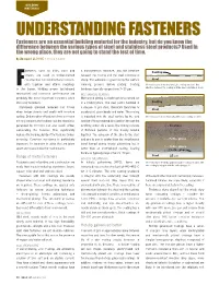 Understanding Fasteners