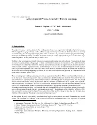A Development Process Generative Pattern Language