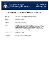 Design of a Prototype Community in Greece