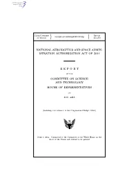 National Aeronautics and Space Administration Authorization Act of 2014