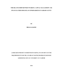 The Relationship Between Working Capital Management And