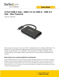 4-Port USB 3.0 Hub
