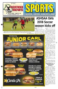 ASHSAA Girls 2018 Soccer Season Kicks