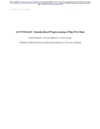 AUTOMAGIC: Standardized Preprocessing of Big EEG Data