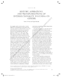 History, Aspirations, and Transformations of Intersectionality: Focusing on Gender