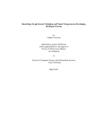 Knowledge Graph Syntax Validation and Visual Navigation for Developing Intelligent Systems