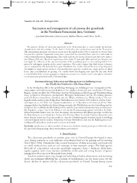 Succession and Management of Calcareous Dry Grasslands in the Northern Franconian Jura, Germany – Joachim Schrautzer, Doris Jansen, Michael Breuer and Oliver Nelle –