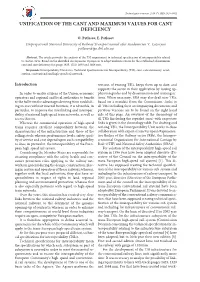 Unification of the Cant and Maximum Values for Cant Deficiency