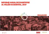 Informe Anual De L'habitatge Al Vallès Occidental – 2019