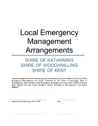 Local Emergency Management Arrangements