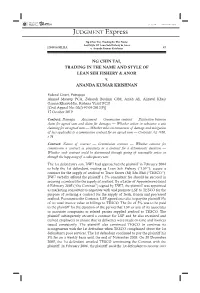 Ng Chin Tai, Trading in the Name and Style of Lean Seh Fishery & Anor [2019] 6 MLRA V