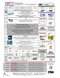 Program Schedule