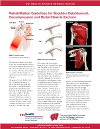 Rehabilitation Guidelines for Shoulder Debridement, Decompression and Distal Clavicle Excision