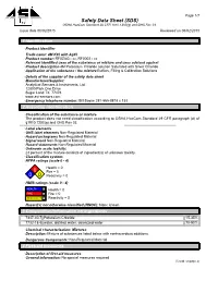 Safety Data Sheet (SDS) OSHA Hazcom Standard 29 CFR 1910.1200(G) and GHS Rev 03