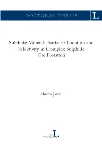 Surface Oxidation and Selectivity in Complex Sulphide Ore Flotation
