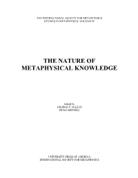 The Nature of Metaphysical Knowledge