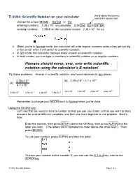 TI 83/84: Scientific Notation on Your Calculator