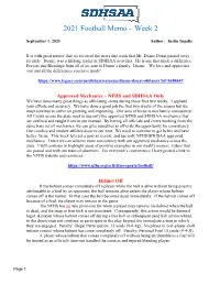 2021 Football Memo – Week 2
