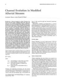 Channel Evolution in Modified Alluvial Streams