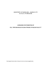 Guidelines for Promotion of Full Time Non-Regular