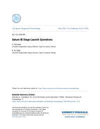 Saturn IB Stage Launch Operations
