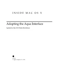 Adopting the Aqua Interface