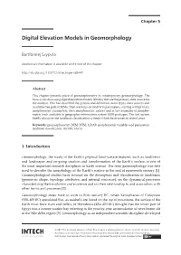 Digital Elevation Models in Geomorphology Digital Elevation Models in Geomorphology