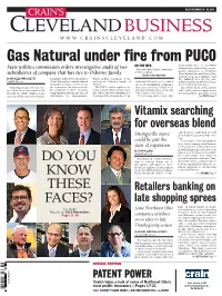 Gas Natural Under Fire from PUCO on the WEB Made Public Nov
