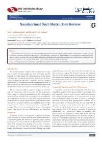 Nasolacrimal Duct Obstruction Review