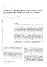 Simultaneous Calibration of Spectro-Photometric Distances and the Gaia DR2 Parallax Zero-Point Offset with Deep Learning