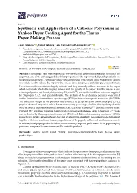 Synthesis and Application of a Cationic Polyamine As Yankee Dryer Coating Agent for the Tissue Paper-Making Process