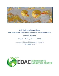 Automated Landslide Hazard Detection September 2017