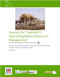 Improving Natural Resource Management a Feinstein International Center Desk Study