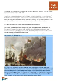 (Including Background Colour) of a Site That Used to Appear on the British Section of the 'Net'