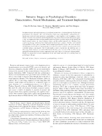 Intrusive Images in Psychological Disorders: Characteristics, Neural Mechanisms, and Treatment Implications