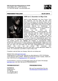 PRESSEMITTEILUNG 24.07.2015 IAMX Am 2