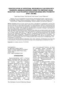 Identification of Intestinal Microbes in Children With