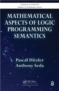 Mathematical Aspects of Logic Programming Semantics