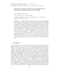 Methane Production on Rock and Soil Substrates by Methanogens: Implications for Life on Mars