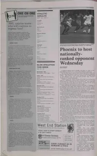 Phoenix to Host Nationally- Ranked Opponent Wednesday