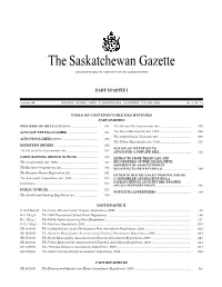 Sask Gazette, Part I, Apr 7, 2000