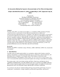 Standard Methods for Characterizing FFU Energy Performance