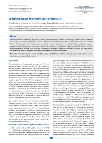 Underlying Causes of Chronic Bladder Dysfunction