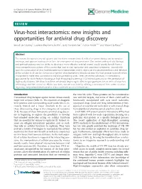 Virus-Host Interactomics: New Insights and Opportunities for Antiviral Drug Discovery